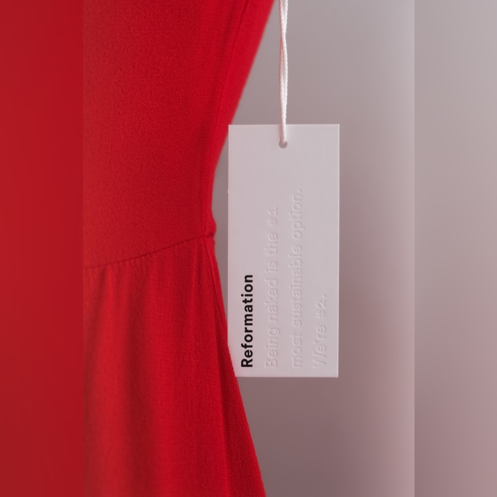 Reformation Baxley Dress in Cherry • US 4 • NWT - Picture 11 of 13